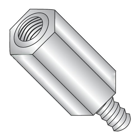 Newport Fasteners Hex Standoff, #8-32 Thrd Sz, Stainless Steel Plain, 1/4" Hex W, 500 PK 296044